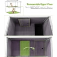 thumbnail image 4 of Aivituvin Outdoor Cat House Weatherproof, Feral Kitty House Cats Enclosure with Balcony, Wooden Kitty Shelter Waterproof, 4 of 7