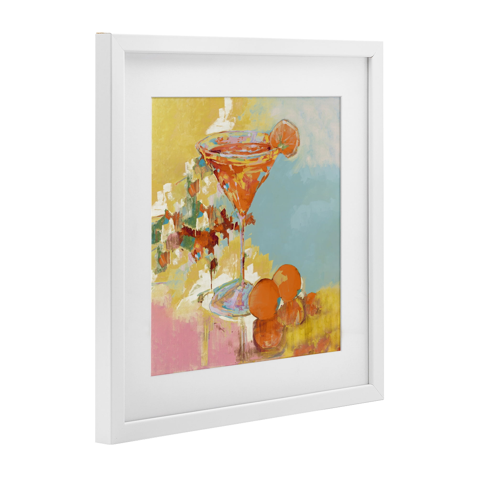 Stupell Industries Summer Citrus Martini White Framed Print Under Glass, design by Jane Slivka