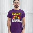 thumbnail image 3 of Tee Hunt Black Is Beautiful T-shirt African American Black Pride Equality Men's Tee, Purple, Large, 3 of 5