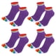 thumbnail image 1 of Calcetines de cinco dedos Unique Bargains 4 pares unisex antideslizantes morado oscuro, 1 of 1