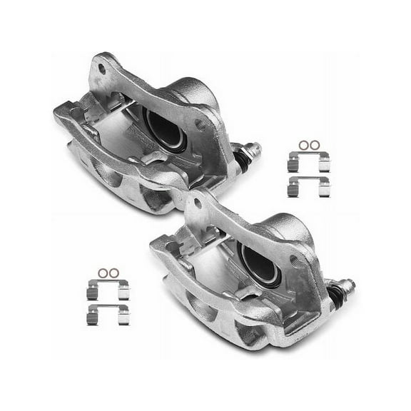 Front Brake Caliper Set 2 - Compatible with 2012 - 2016 Honda CR-V 2.4L 4-Cylinder 2013 2014 2015