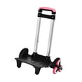 thumbnail image 4 of Carrito de compras con 6 ruedas, carrito de mano, carrito de almacenamiento portátil, carrito de supermercado plegable, carrito de mano para equipaje, Rosa Rojo Negro, 4 of 8