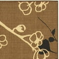 thumbnail image 2 of SAFAVIEH Courtyard Christian Floral Indoor/Outdoor Area Rug, Brown/Natural/Black, 5'3" x 7'7", 2 of 4