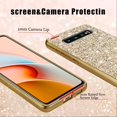 thumbnail image 5 of Compatible with Samsung Galaxy S10 Case, Glitter Sparkly Samsung S10 Phone Case with Slim Silicone Shockproof Protective Bumper Cover for Cute Girls Women (Gold), 5 of 14