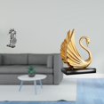 thumbnail image 2 of Figura de caballero nórdico y cisne, escultura abstracta, estatua decorativa moderna para escritorio, armario, oficina, mesa, centro de mesa, decoraci, 2 of 8