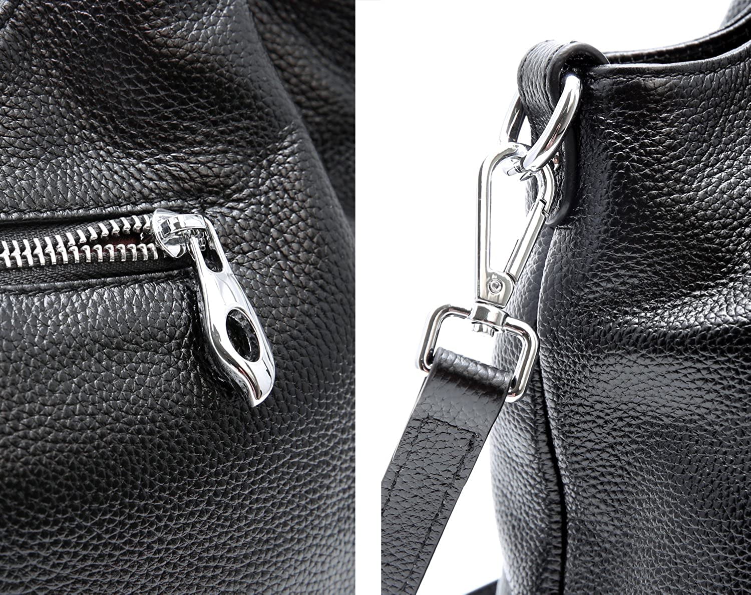 Colisha Genuine Leather Purses and Handbags for Women Top Handle Satchel Large Work Tote Shoulder Crossbody Bag Black