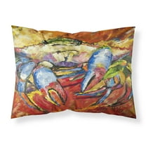 Carolines Treasures JMK1107PILLOWCASE Blue Crab Red Fabric Standard Pillowcase Standard multicolor