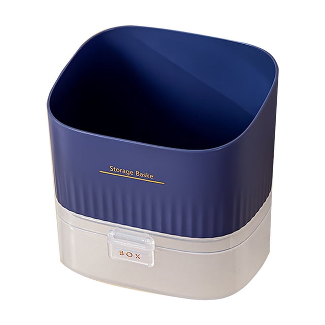Tumotour Glacier Pattern Storage Box High Value Bathroom Desktop Cosmetic Organiser Plastic With Handle Storage Basket