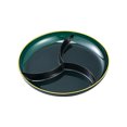 thumbnail image 1 of 3-Section Snack Serving Tray - Non-Slip Coffee Table Platter 10×10×1.2 Inch Compartment Dish for Fruits/Nuts Party Decor, 1 of 6