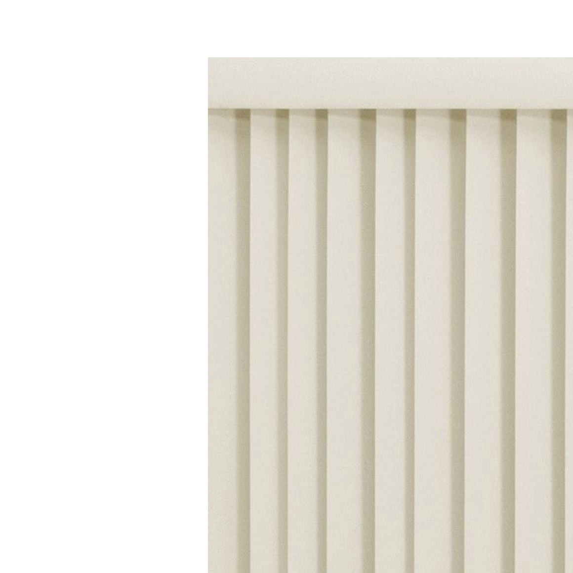 PowerSellerUSA Vertical Blinds for Patio Doors, 78W x 84L inches Large Window Blind Cordless, Anti Static Vinyl Slats Design With Aluminum Track, 3.5" Vanes Shade with Wand Controls, Solid Alabaster