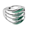thumbnail image 6 of Amazing Waves Myriad of Green Malachite Stone Sterling Silver Ring-7, 6 of 6