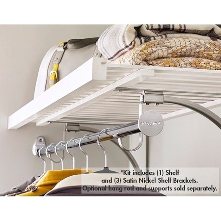 wood closetmaid ventilated shelf premium kit