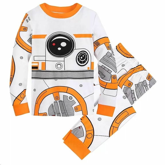 Disney Store Star Wars BB-8 Long Sleeve Tight Fit Cotton Costume Pajama Set Boy Size 7