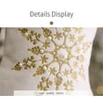 thumbnail image 4 of Deeceymbur White Plush Trimmed Gold Silver Snowflake Embroidered Christmas Stocking Multi Style Christmas Tree Decor Sock Holiday Gift Storage Bag, 4 of 5