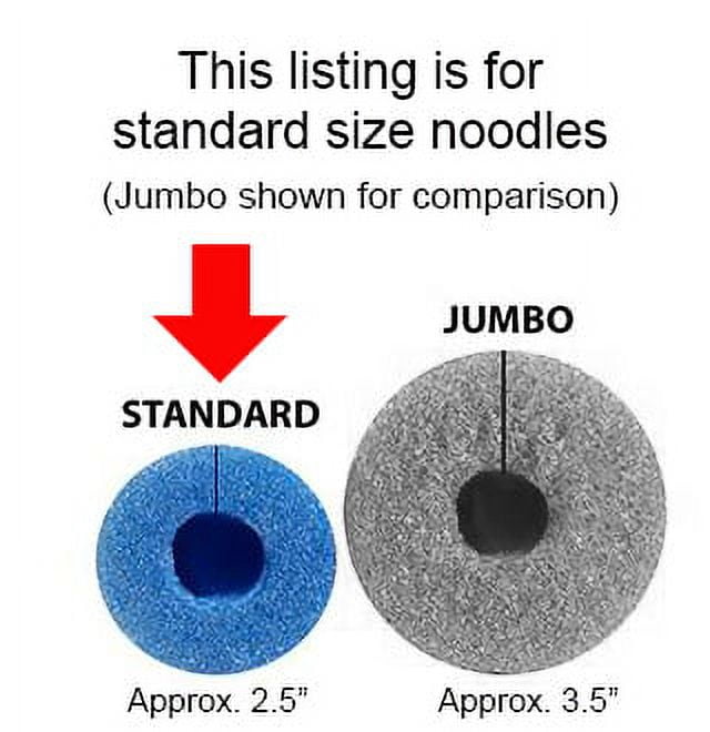 Oodles Of Noodles Clamp-On Standard Size Foam Noodles 12 Count - Black