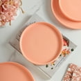 thumbnail image 2 of Stone + Lain Stella Porcelain Collection Dish Set, 6 Salad Plates Service for 6, Peach, 2 of 4