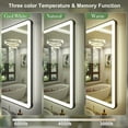 thumbnail image 3 of Apmir  Black Framed Front & Back LED Lighted Anti-Fog Bathroom Vanity Mirror in Tempered Glass 36" x 24", 3 of 5