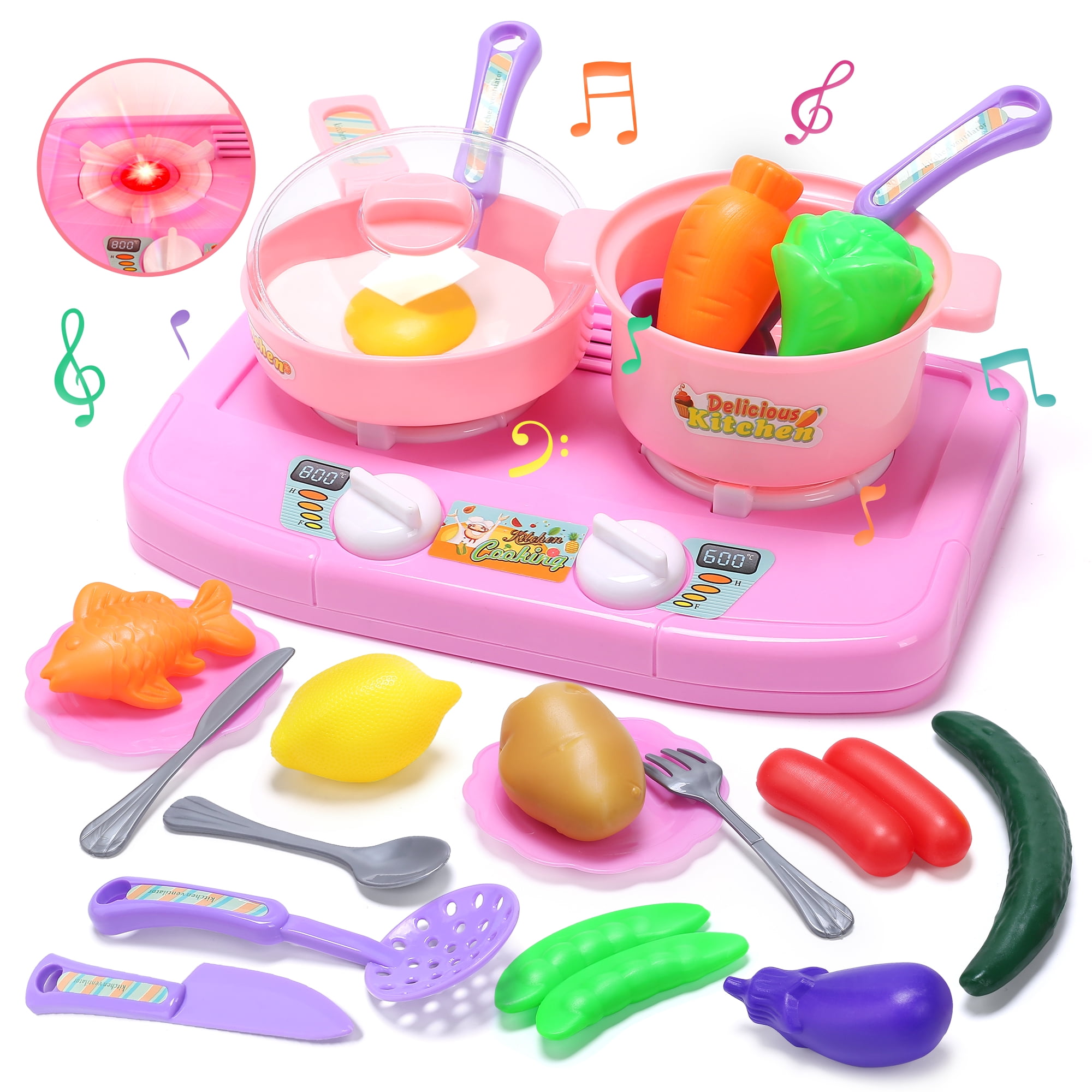 44pcs Kids Food Kitchen Toys Pretend Play Cooking Toys - Temu
