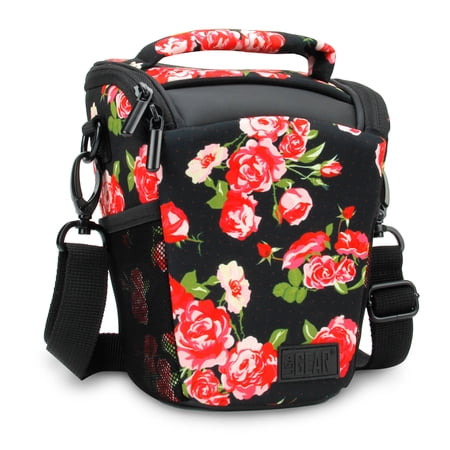 USA GEAR QTL Portable DSLR Camera Case Bag Floral