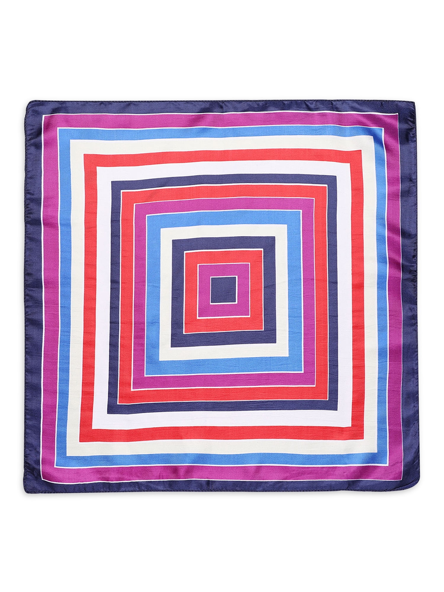 Unique Bargains Women Satin Print Square Scarves Kerchief Neck Scarves 20 x 20""