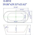 thumbnail image 7 of Yiwa 59" Acrylic Freestanding Bathtub Contemporary Soaking Tub with Stainless Steel Pop-Up Drain and Overflow Option, UPC Certified, 7 of 7