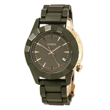 Nixon A2881419 Women's The Monarch Olive Green Dial Olive Green Acetate Bracelet Watch