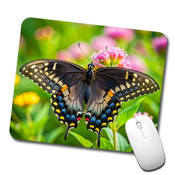 Black Swallowtail Butterfly Mouse Pad Low Profile Gaming Mat