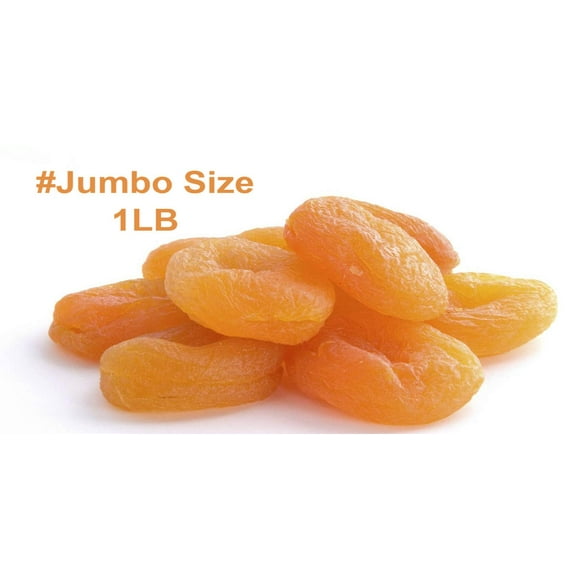 Turkish Dried Apricot, Gourmet Fresh Jumbo Size #1, Reseable Bags(1LB)