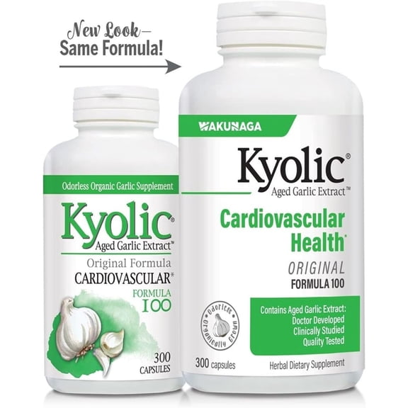 Kyolic Garlic Formula 100 Original Cardiovascular Formula 300 Capsules