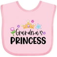 thumbnail image 3 of Inktastic Grandma's Princess Crown and Flowers Girls Baby Bib, 3 of 4