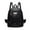 Black, variant on SUSHANG Ladies Fashion Solid Color Leather Tassel Bags Adjustable Shoulder Strap Double Zipper Backpacks Large Backpack Travel Bag