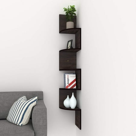 Clearance 5 Tier 4 Corner Wall Mount Shelf Zig Zag Decor Home Clearance 5 Tier 4 Corner Wall Mount Shelf Zig Zag Decor Home Laminate Wood Shelves Hfon Com