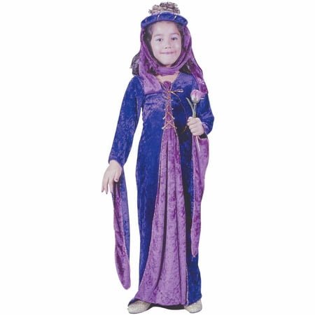 Renaissance princess velvet child halloween costume Medium