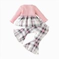 thumbnail image 5 of Gibobby Toddler Infant Baby Girl Clothes 12 24 Months 2T 3T 4T Long Sleeve Letter Romper Hooded Pants Outfits Set(18-24 Months,Pink), 5 of 8