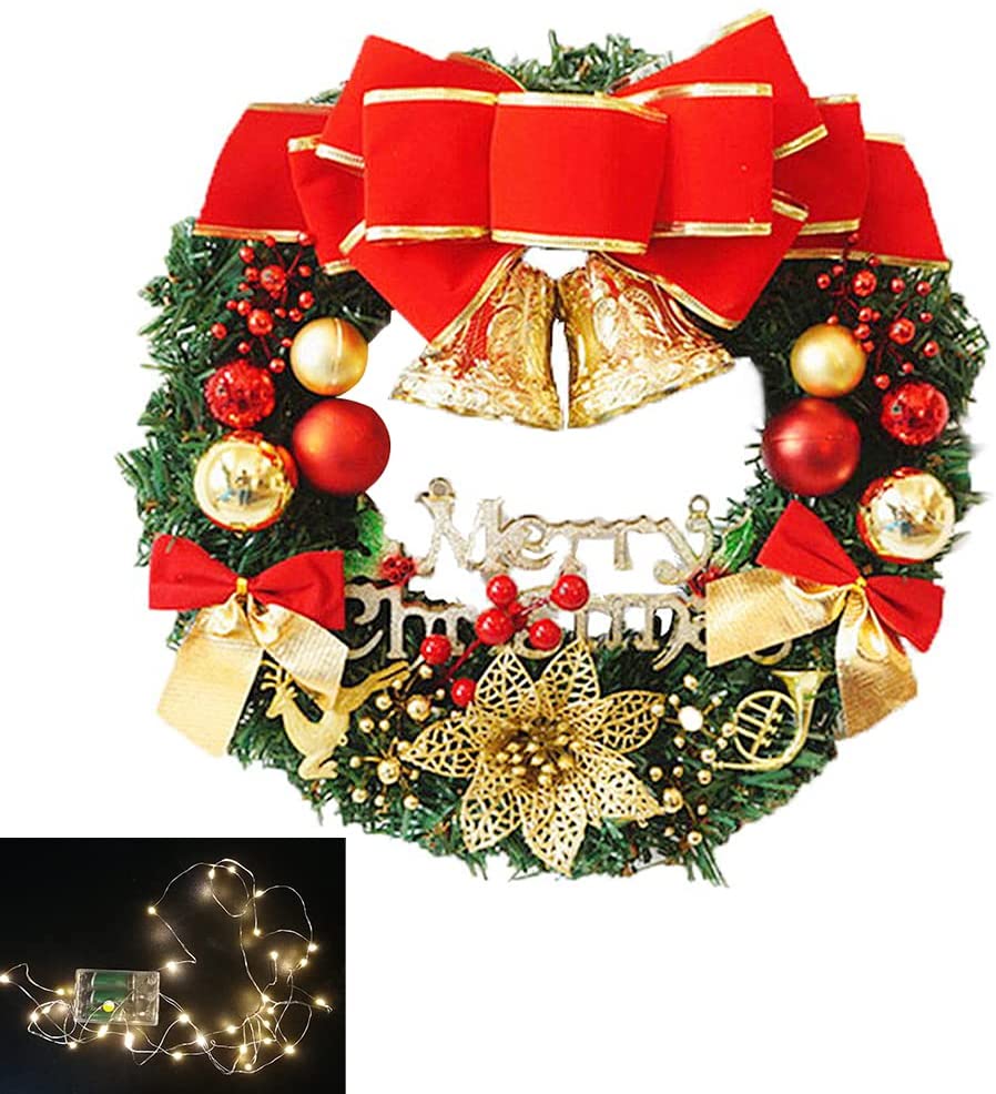 Everlands Grandis Christmas Pre Lit Decor Set, Tree Duo, Garland Wre