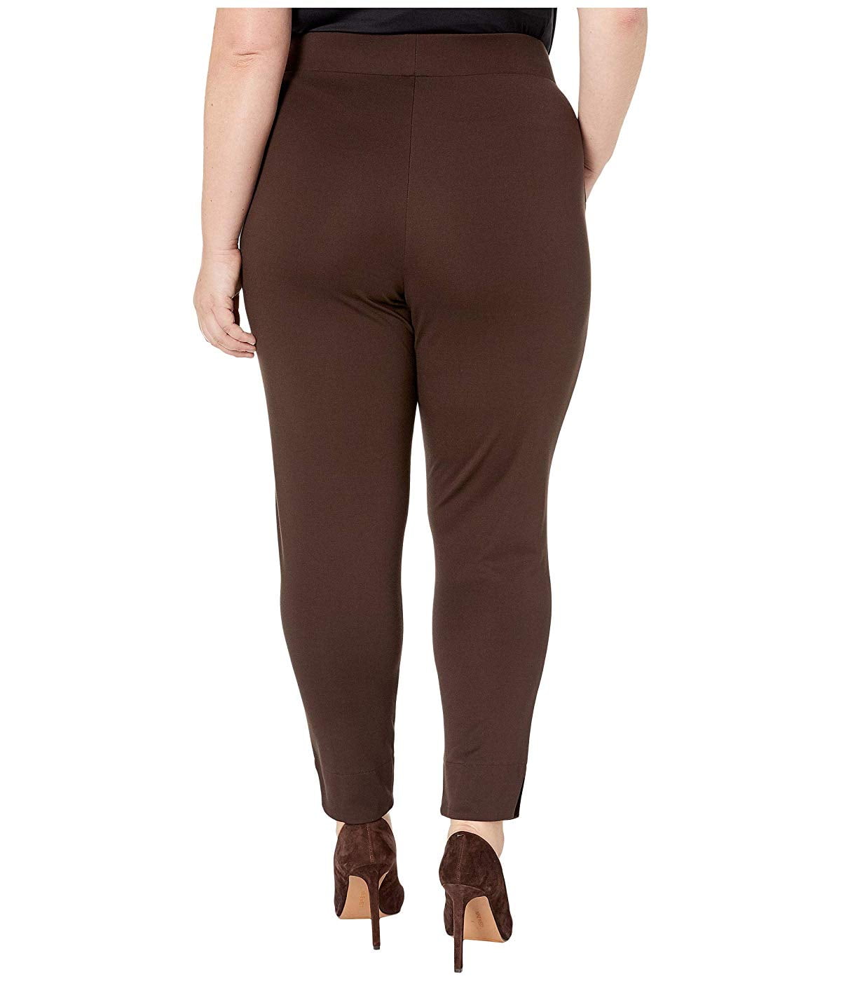 Hue - HUE Plus Size Ponte 7/8 Leggings Espresso - Walmart ...