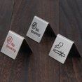 thumbnail image 4 of POINTERTECK No Smoking Sign Stainless Steel Double Sides Noticeable Clear Printed Stable Non-Smoking Warning Sign for Restaurant, 4 of 12