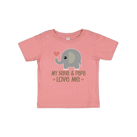 

Inktastic My Nana and Papa Love Me Gift Gift Baby Boy or Baby Girl T-Shirt