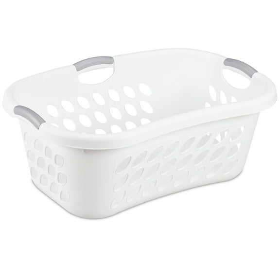 Sterilite 1.25 Bushel Ultra™ HipHold Laundry Basket Plastic, White