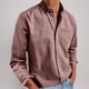 thumbnail image 1 of Ceisia Men's Solid Color Long Sleeve Casual Shirt with Chest Pocket for Daily Wear Pink S Gifts, 1 of 6
