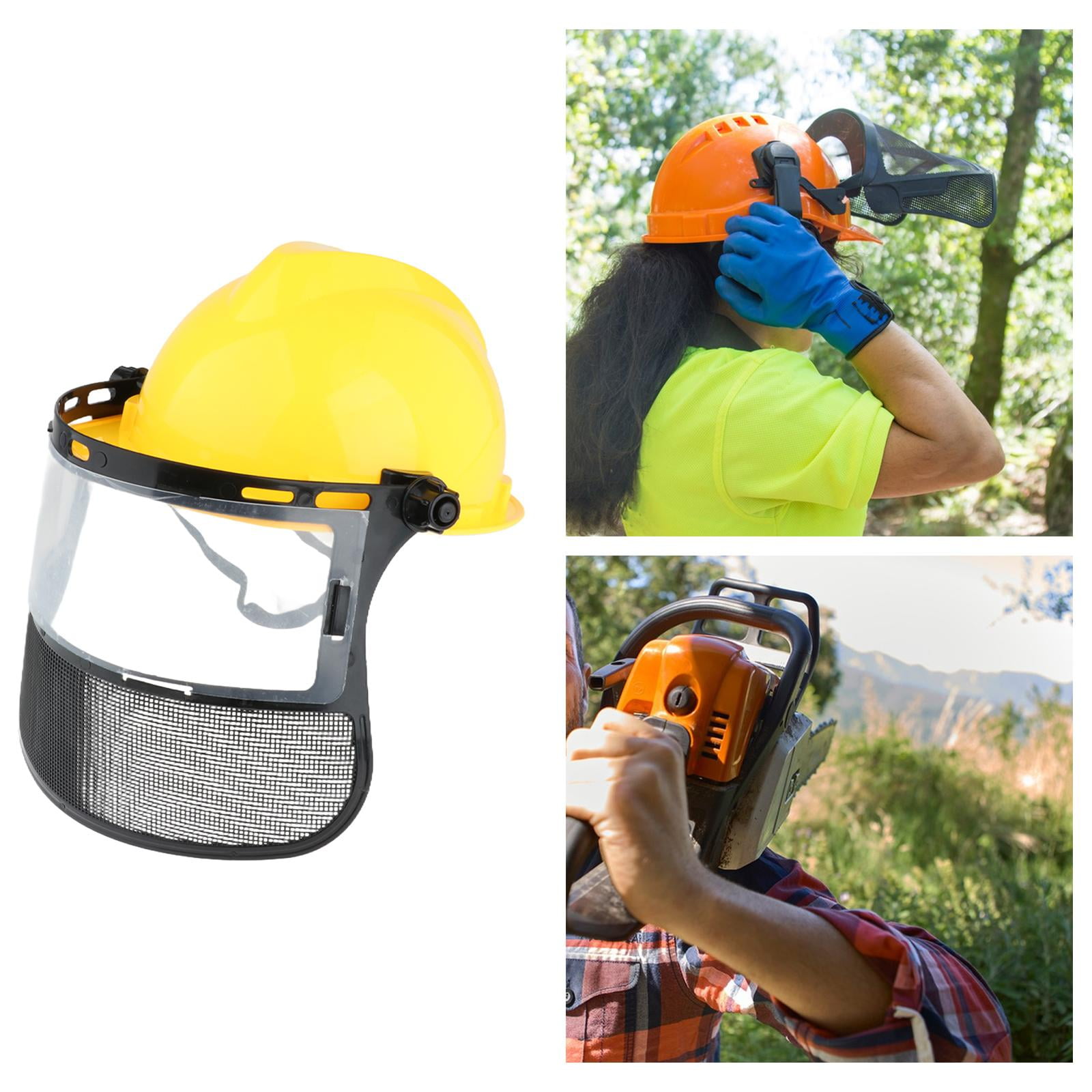 Zxpjkyu Trimmer Hard Hat Face Shield Professional Protection for Trimming Work Universal