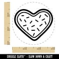 thumbnail image 2 of Heart Sprinkle Cookie Self-Inking Rubber Stamp Ink Stamper - Brown Ink - Small 3/4 Inch, 2 of 7