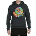 thumbnail image 2 of Wild Bobby Rainbow Painted I've Got The Whole World Dean Russo Design Inspirational/Christian Unisex Hoodie Sweatshirt, Heather Black, X-Large, 2 of 6