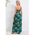 thumbnail image 5 of Women's Printed Surplice Maxi Cami Dress with Sheer Overlay and Easy Care 95% Polyester 5% Spandex for versatile wear, 5 of 17