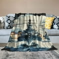 thumbnail image 2 of Autua WW2 Warship Battleship Cruisers Naval Fleet Throw Blanket Print Blankets Flannel Blanket Warm Throw Blanket for Couch Bed Sofa 60x80in, 2 of 6
