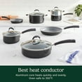 thumbnail image 6 of Cuisinart Ceramica XT 11-Piece Nonstick Ceramic Cookware Set with Steamer Insert, Black, 6 of 6
