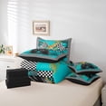 thumbnail image 6 of Castle Fairy Car Flag Bedding Comforter Set,Vintage Geometric Plaid Full Bedding Set, 6 of 8