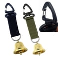 thumbnail image 4 of Bell With Webbing Bear Bell For Camping Brass Material Crisp Sound Easily Attached Prevent Unwanted Encounters Green Fangkenuo, 4 of 7