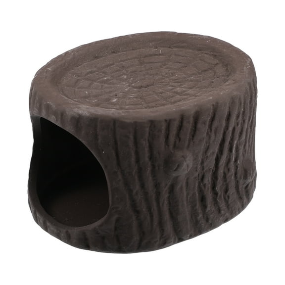 Unique Bargains Fish Tank Decoration Stone for Aquatic Pets to Breed Play Rest Brown 3.90x3.15x2.36 Inches