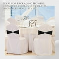 thumbnail image 7 of 100 Pcs Spandex Chair Sashes with Heart Shaped Buckle Slider Stretch Chair Cover Band Universal Elastic Ties for Wedding Banquet Event Party Decoration(Black), 7 of 7